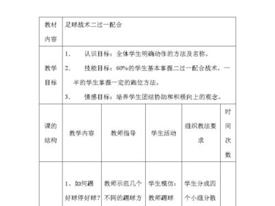 足球战术与技巧解析（掌握足球战术和技巧的关键要素）