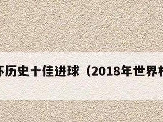 2018年世界杯（关注历史、瞩目未来）