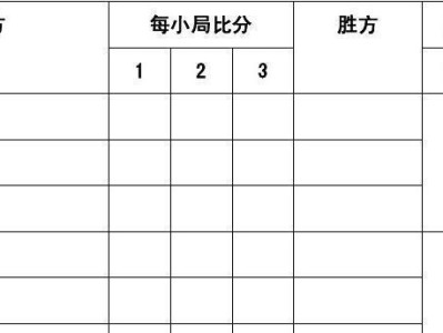 乒乓球双打计分表的使用指南（详细解析乒乓球双打计分表的功能和使用方法）